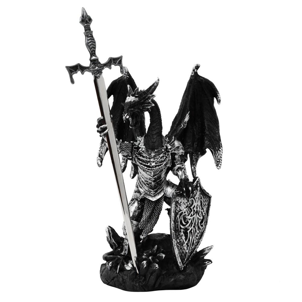 Drache mit Brieföffner schwarz