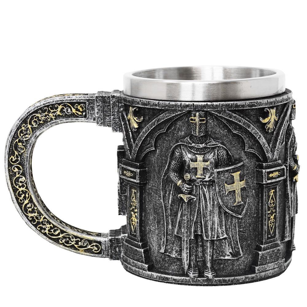 Krug Kreuzritter silberfarben
