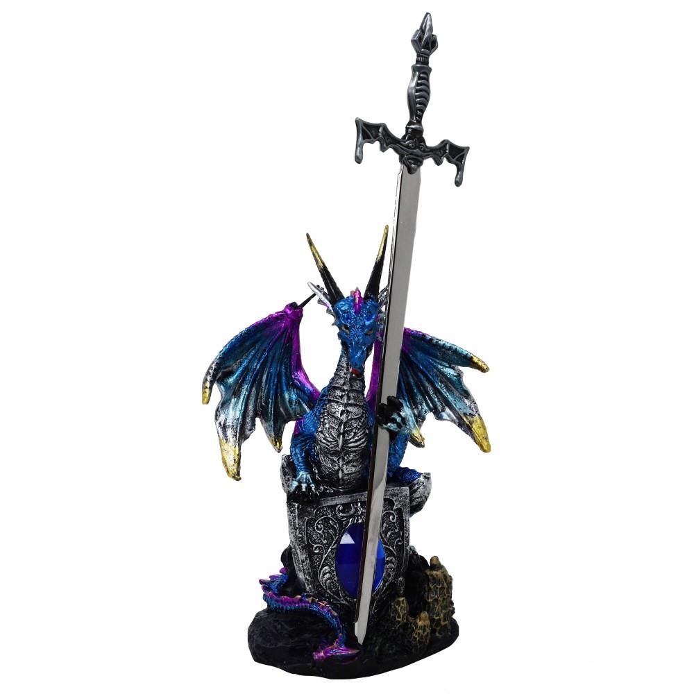 Blauer Drache mit Brieföffner