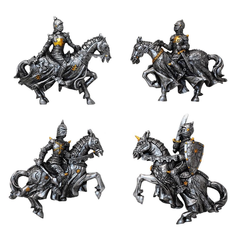 12er Set Magnete Ritter auf Pferd