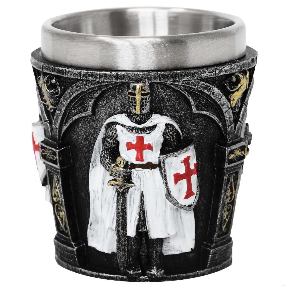 4er Set, Shotglas Kreuzritter weiß 4er Set, Shotglas Kreuzritter weiß